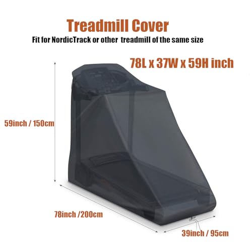Aidetech Treadmill Cover for NordicTrack T Series 6.5S, Treadmill Covers Waterproof Outdoor for Home, Exercise Equipment Cover Indoor & Outdoor -78 x 37 x 59 inch - Image 2