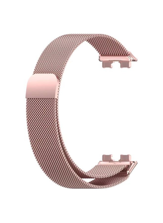 Generic - For HuaweiBracelet 9 Strap 9nfc Wristband 8nfc Milanese For Huawei8 Magnetic Metal Replacement Bracelet 9-Color:Rose Pink [milanese]-applicable To For Huawei8/8nfc - Image 1