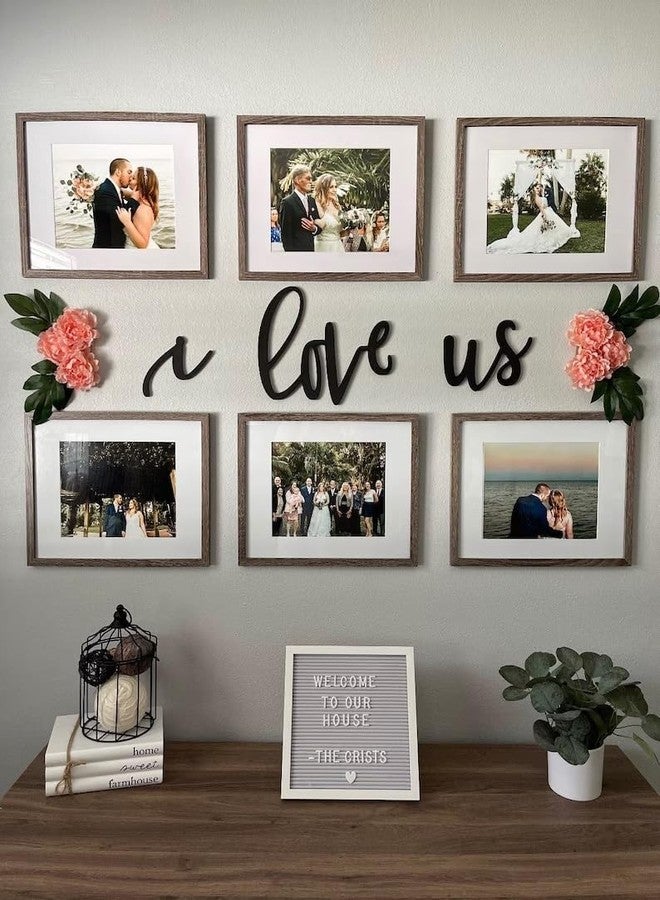 QPARTYFIRE I Love Us Wood Sign,Couple Sign Above Bed | Bedroom Wall Decor Anniversary Party | Master Bedroom Wall Art | Valentines Day Party Bedroom Canvas,Farmhouse Bedroom Decor - Image 4