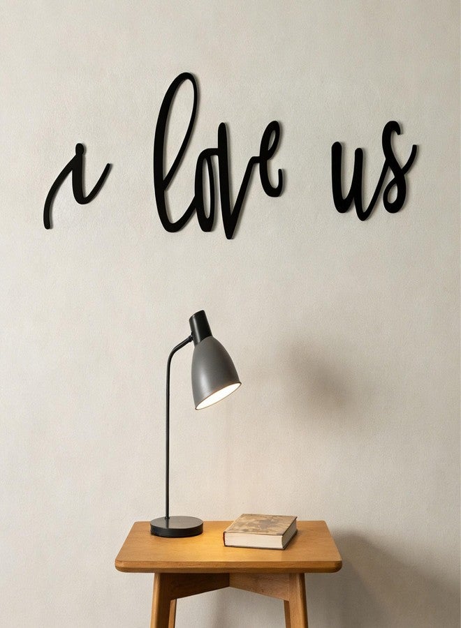 QPARTYFIRE I Love Us Wood Sign,Couple Sign Above Bed | Bedroom Wall Decor Anniversary Party | Master Bedroom Wall Art | Valentines Day Party Bedroom Canvas,Farmhouse Bedroom Decor - Image 1