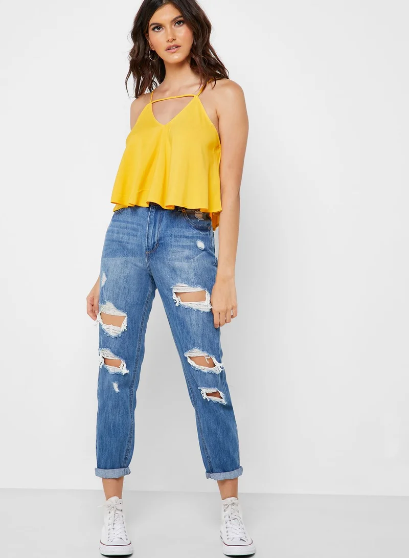 FOREVER 21 Strappy V-Neck Cami Top