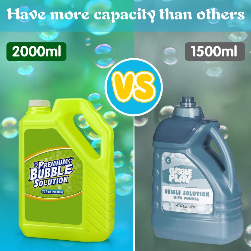 Aujazyble Bubble Solution Refill  70 OZ Premium Bubbles Refill for Bubble Machine Wand Gun Blower at Easter Valentine Bubbles Party Favors  Toy Bubbles for Kids Toddlers Boys Girls - Image 3