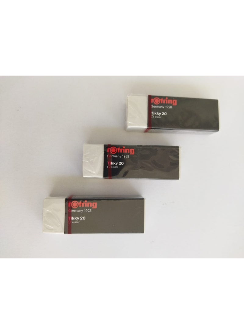 Rotring - Tikky 20 Large Size Eraser 3 Pieces - Image 1