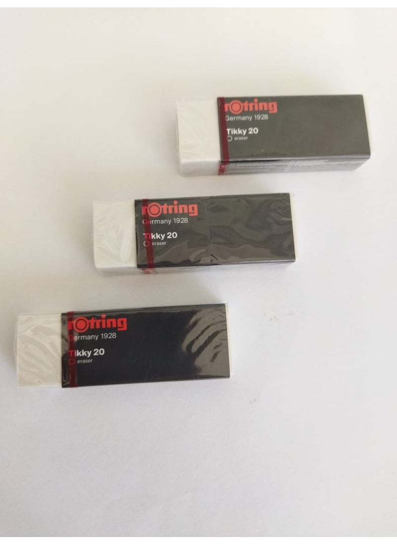 Rotring - Tikky 20 Large Size Eraser 3 Pieces - Image 1