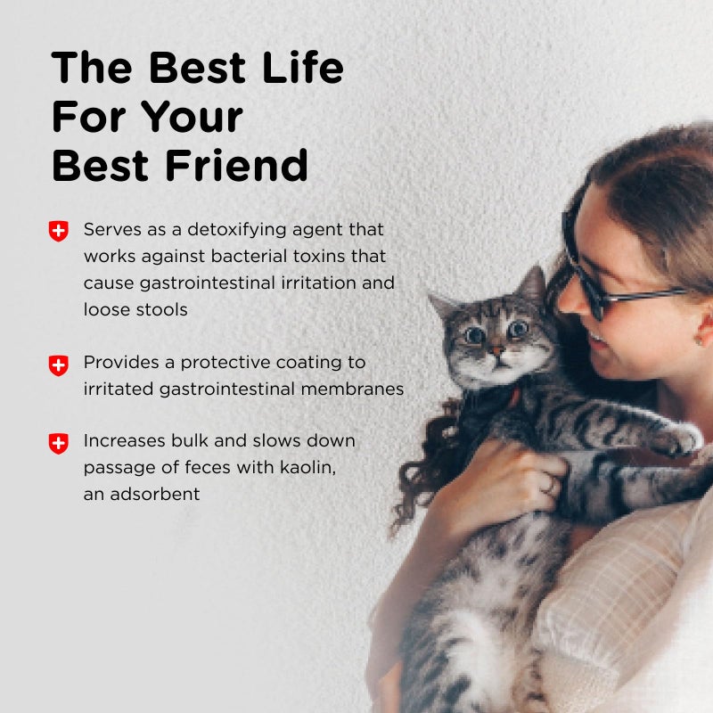 nutri vet Nutri-Vet Anti-Diarrhea Liquid for Cats, Gentle Formula with Pectin and Kaolin, Soothes Upset Stomach and Irritated GI Tract, Slows Stool Passage, Cat Essentials, Detoxifies Bacterial Toxins, 4oz - Image 3