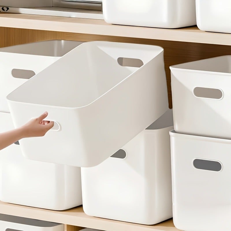 7pcs Random Color Desktop Storage Box, Multi-functional Household Cosmetic Storage Solution, Suitable for Bathroom, Kitchen, and Dorm Organization, Not for Direct Contact with Food, Perfect for Christmas, Halloween, Thanksgiving, and Easter Gifts - Image 2