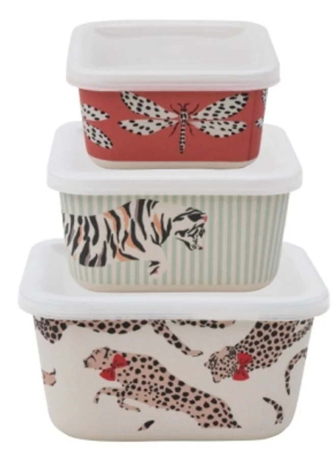 ايفون الين 3 Bamboo Food Storage Boxes