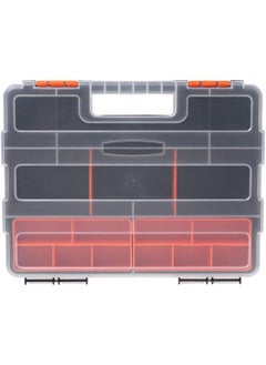 Cyrox Cyrox Multi Compartments Tool Box for Screws and Small Items Storage Case Tools Box 21 Compartments Hardware Organizers with Removable Plastic Dividers for Screws Nuts Nails Bolts 1Pcs  - Image 1
