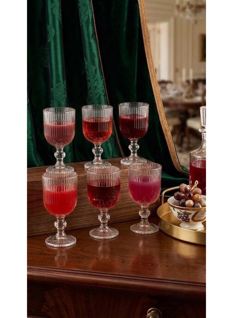 Rayan Lauren 6-piece juice glass set with a modern design for special occasions, 260ml - Image 1
