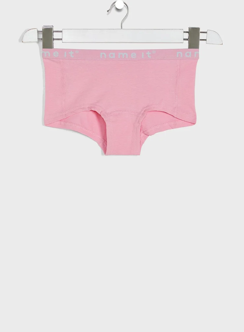 NAME IT Kids 2 Pack Logo Band Hipster Briefs