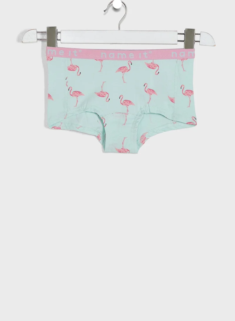 NAME IT Kids 2 Pack Logo Band Hipster Briefs