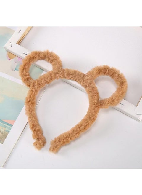 Luminous Rabbit Ears Headband Plush Mickey Headwear Luminous Headband Cat Ears Sweep Code Activity Small Gift-Color:Not Glow Mickey Curry