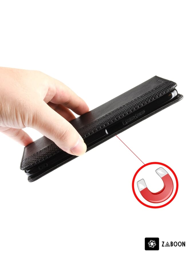 Zaboon Protective Case For vivo X80 Pro 5G Magnetic Buckle Retro Texture Leather - Image 5