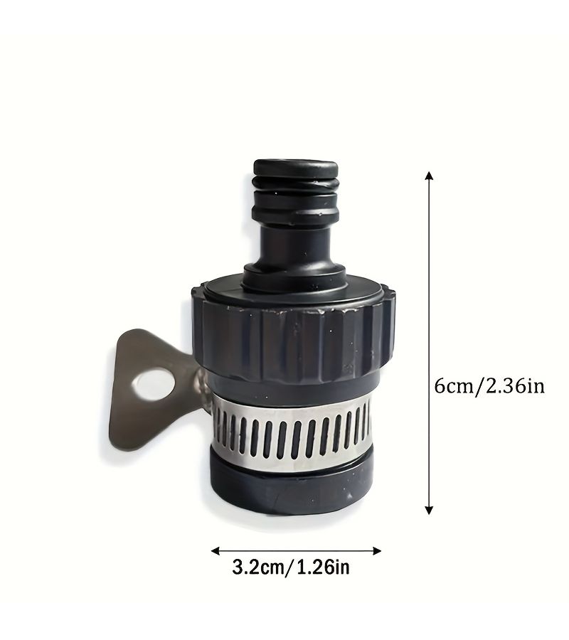 Black Plastic Multifunctional Faucet Adapter Thickened Quick Connectors for Garden Car Irrigation Hoses - Image 4