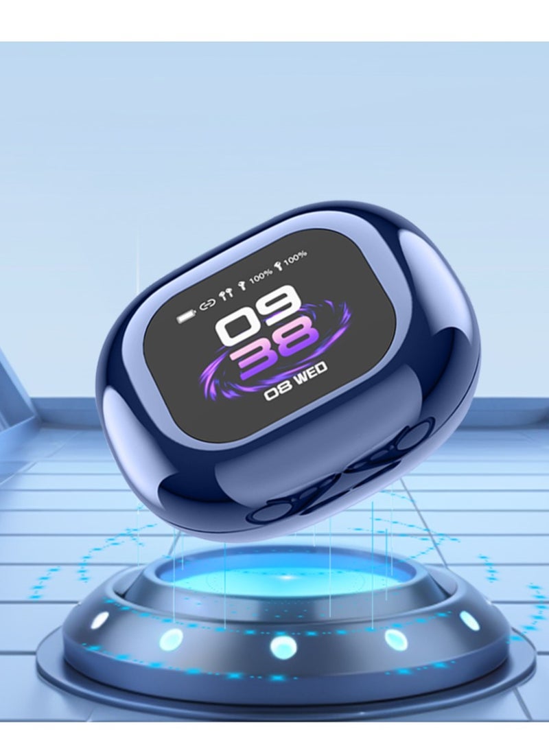 سماعة بلوتوث YYK-Q16Pro YYK-Q16Pro، سماعة بلوتوث، مفتوحة الأذن، تصميم على الأذن، عمر بطارية طويل جداً، صوت عالي الدقة لإلغاء الضوضاء الرياضية - أزرق - Image 4