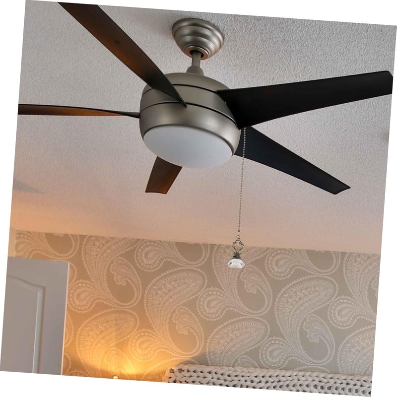 2pcs Vintage Crystal Pendant Pull Chain Elegant Prism Fan Chain Extender for Ceiling Fans Lights Table Lamps for Home Decor - Image 4