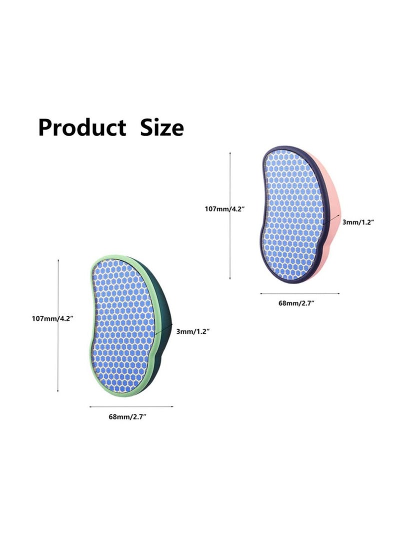 KASTWAVE Glass Foot File, Upgraded Nano Glass Foot File Easy to grip Back Shell Foot Scraper Nano-Level Grinding Points Washable Dead Skin Callus Remover for Dry and Wet Environment (2 PCS) - Image 2