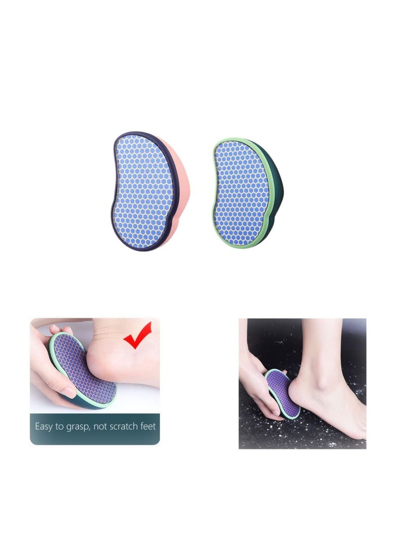 KASTWAVE Glass Foot File, Upgraded Nano Glass Foot File Easy to grip Back Shell Foot Scraper Nano-Level Grinding Points Washable Dead Skin Callus Remover for Dry and Wet Environment (2 PCS) - Image 1