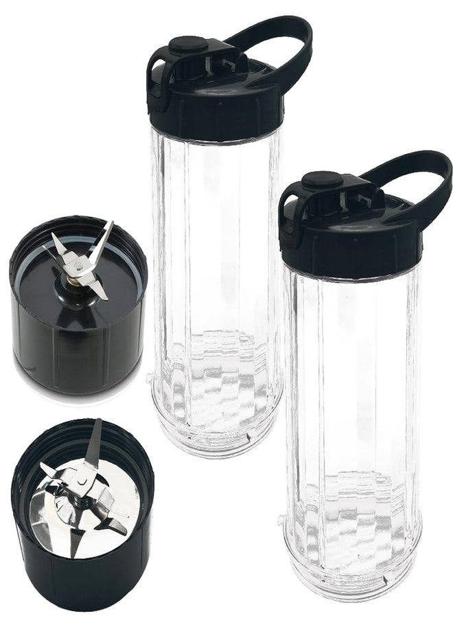 WuYan Upgrade repalcement 22oz cup with cross extractor blade&lid,2 pack Portable blender cup set，Compatible with Magic Bullet Blenders 250W Series MB1001 MB1001B MBR-0301 MBR-1101 MBR-1701. - Image 1