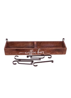 Edwood EDWOOD coffee bar with 6 folding matle hook hook fix as you wish and space for tea sugar jar and tray  - Image 3