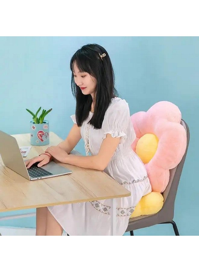 AVSHUB Sunflower Shaped Throw Pillows Cute Preppy Decorative Pillows Floor Cushion For Girls Bedroom Bed Room Couch Sofa Chair Aesthetic Decor (Pink,35Cm) - Image 5