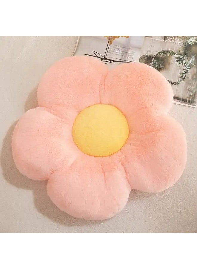 AVSHUB Sunflower Shaped Throw Pillows Cute Preppy Decorative Pillows Floor Cushion For Girls Bedroom Bed Room Couch Sofa Chair Aesthetic Decor (Pink,35Cm) - Image 1