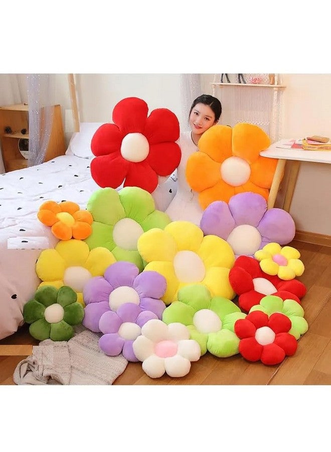 AVSHUB Sunflower Shaped Throw Pillows Cute Preppy Decorative Pillows Floor Cushion For Girls Bedroom Bed Room Couch Sofa Chair Aesthetic Decor (Pink,35Cm) - Image 2