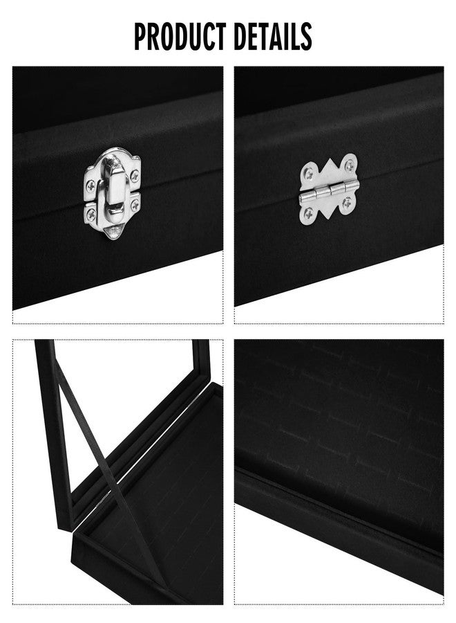 Vicoter Rings Organizer Tray 100 Slot Velvet Ring Earring Storage Box TranSparent Cover Jewelry Store Ring Display Box Jewelry Display Cabinet for Girl Wife Mother - Image 4