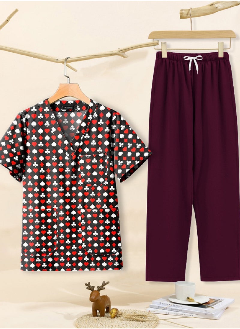 Gasin Unisex Cartoon Matte Frosted Uniform Set.  - Image 1