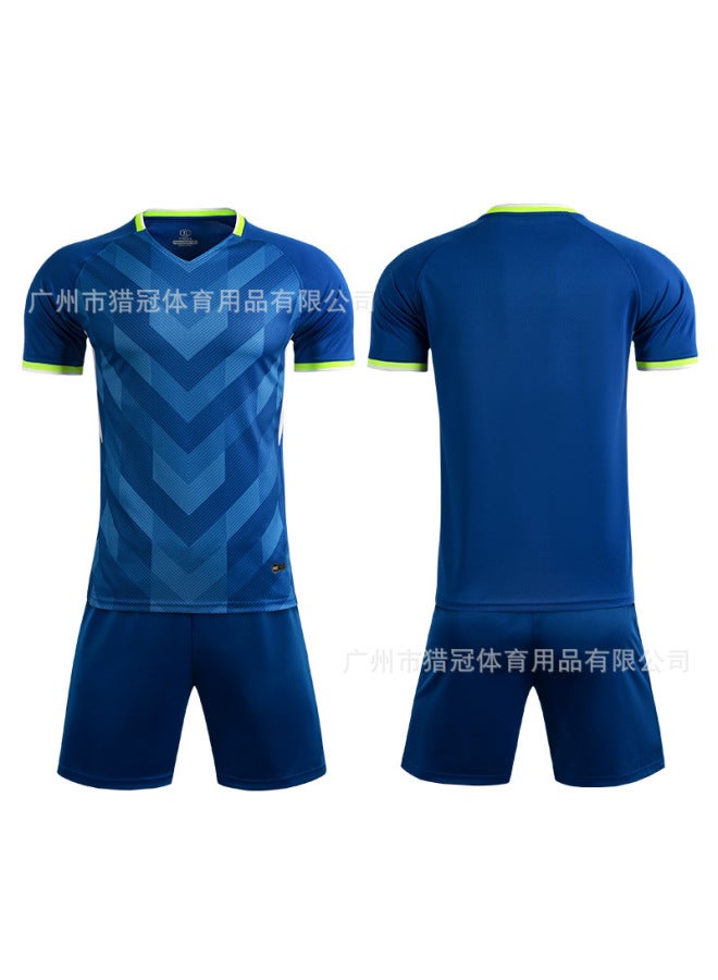 M8628/color Blue Short Sleeve Football Jersey - Image 1