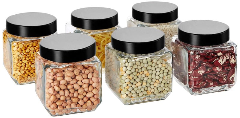 Brezzycloud Square glass 600ml Transarent Glass Jar - Image 1