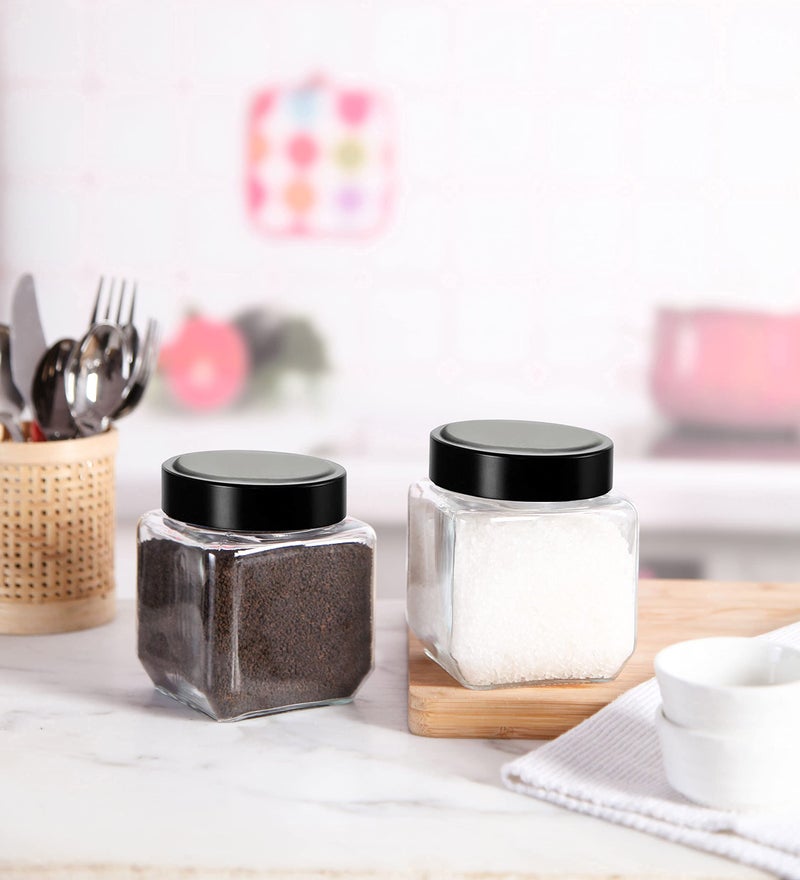 Brezzycloud Square glass 600ml Transarent Glass Jar - Image 5