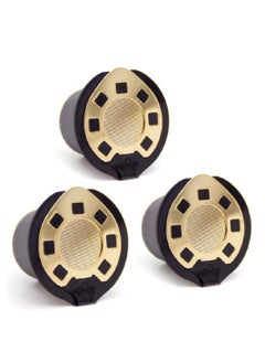 NIBEMINENT Reusable Nespresso Capsules, 3 Pack Refillable Pods Single Cup Coffee Filters, Eco Friendly Stainless Steel Mesh Filter for Machines with Spoon and Brush  - Image 1