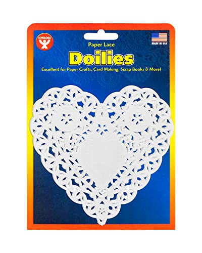 Hygloss Heart Doilies - 100 Pcs -4-Inch White Paper Heart Shaped Doilies for Valentines Crafts, Table Settings - Ideal for Valentine Doily - Image 5