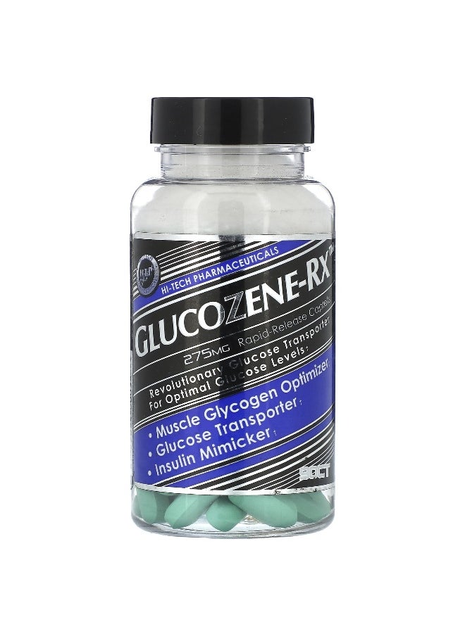 hi tech pharmaceuticals Hi Tech Pharmaceuticals, Glucozene-Rx, 275 mg, 90 Rapid-Release Caplets  - Image 1