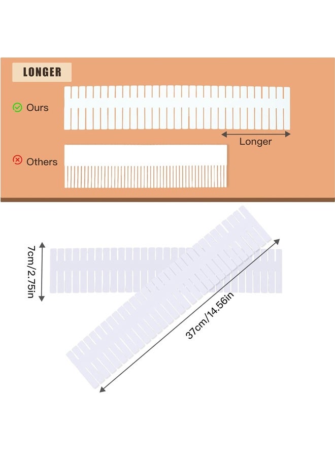 4 PCS Drawer Divider Organizer, 37cm DIY Adjustable Drawer Dividers for Dresser Kitchen Office Bedroom (White) - Image 2