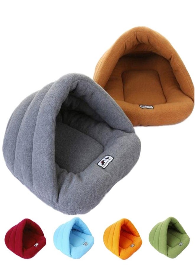 Gullor Winter Warm Comfortable Pet Dog Cat Rabbit Cushion Half Covered Bed Sleeping Bag - Orange (M) - Image 4