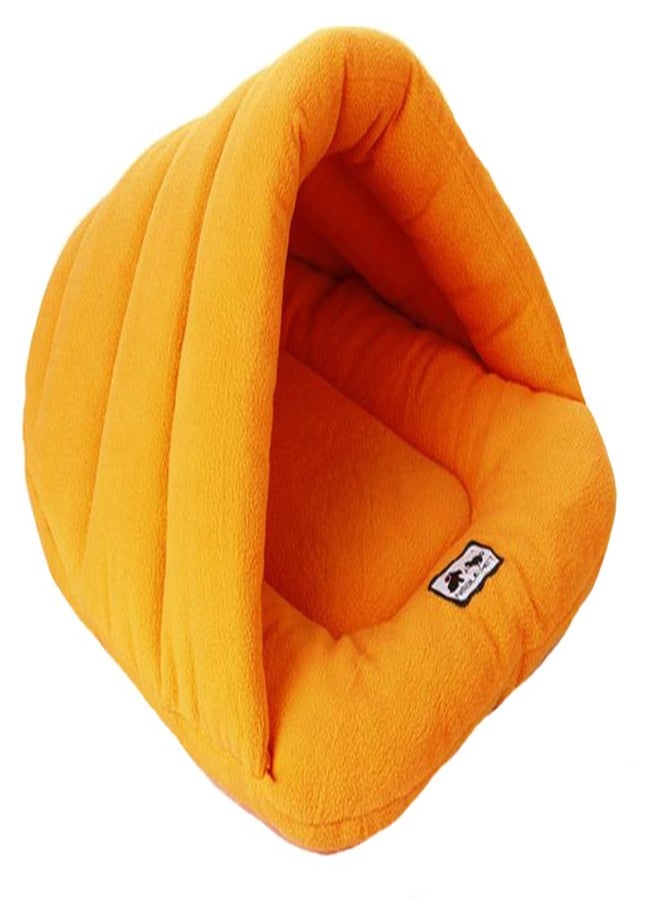 Gullor Winter Warm Comfortable Pet Dog Cat Rabbit Cushion Half Covered Bed Sleeping Bag - Orange (M) - Image 2