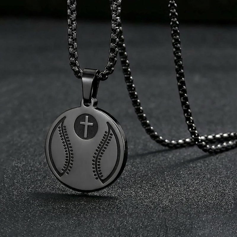 HOFOYA Sports Athletes Necklace with Inspiring Bible Quote from Phil 4:13 Baseball Basketball Football Soccer Volleyball Pendant Jewelry Gift for Men Teen boys girls,Christ Baptist gifts. - Image 2