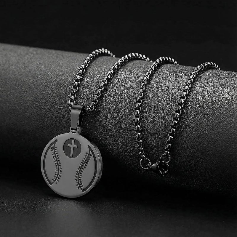 HOFOYA Sports Athletes Necklace with Inspiring Bible Quote from Phil 4:13 Baseball Basketball Football Soccer Volleyball Pendant Jewelry Gift for Men Teen boys girls,Christ Baptist gifts. - Image 3