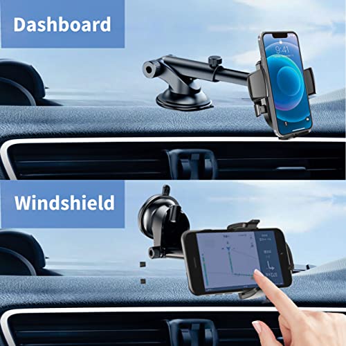 TANTRA Universal Phone Holder, Mobile Stand for Car with Quick One Touch Technology (Expandable & Rotatable) for Windscreen, Dashboard (Telescopic) - Image 3