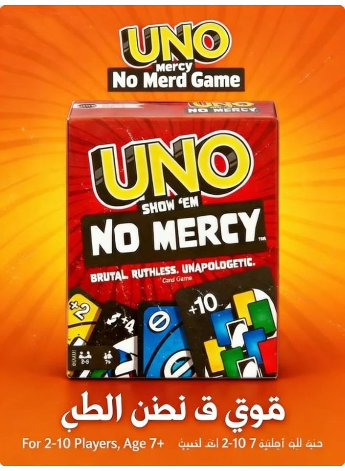 Original UNO Show 'em No Mercy - Twist to Classic Card Game with Draw 10, Stacking, Swapping & Mercy Rule, Ideal for Kids & Adults, Ages 7+ - Image 2