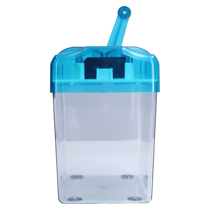 Mini Manual Paper Shredder Blue ABS Transparent Portable For A6 And Folded A4 Paper - Image 5