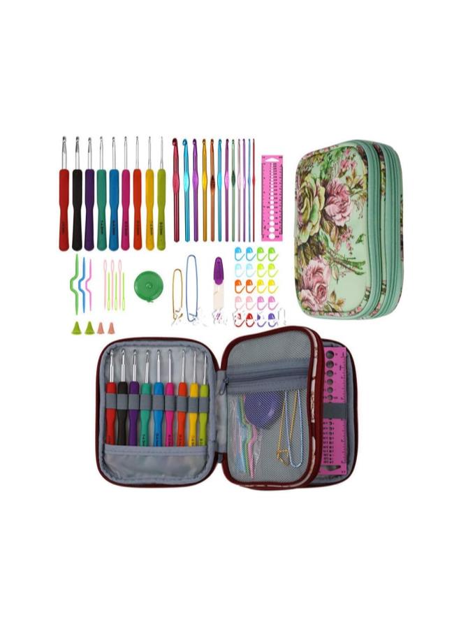 klarako Knitting Yarn Storage Bag Tote Organizer for Yarn Crochet Hooks Needles Wool 19x19cm - Image 2