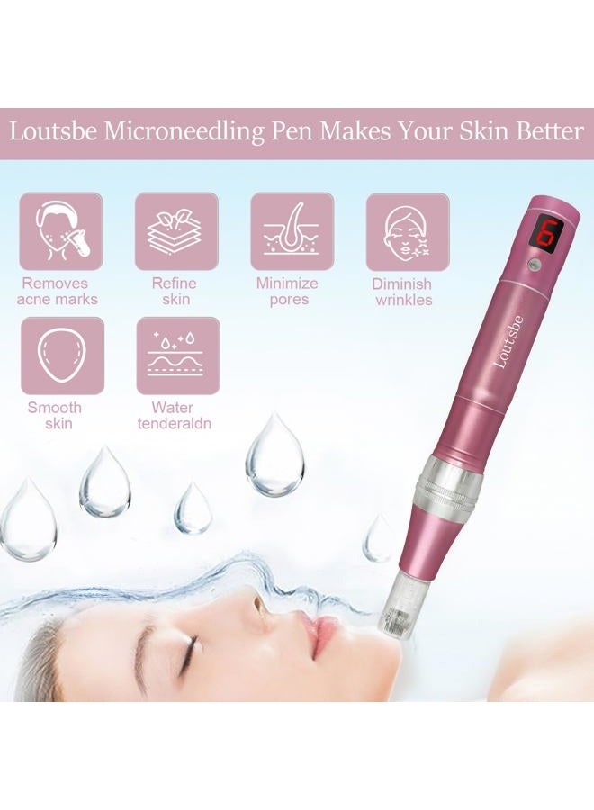 Loutsbe Cordless Electric Microneedling Pen 28000RPM, Professional Beauty Pen Machine With 30 Pcs Replace Cartridege (12-pins ×10, 36pins×10, nano×10) Beneficial Your Skin Suitable For Use At Home - Image 5