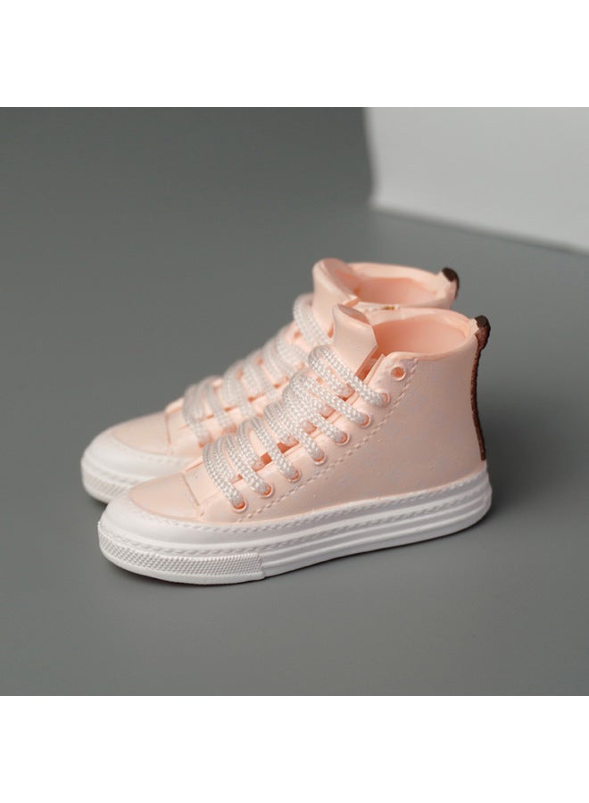 Loquat Labubu Labubu Doll Clothes 17cm Shoes Model 5cm Vinyl Toy Hand-made AJ Blind Box DIY High Luxury Series-Color:V. Home Pink - Image 1