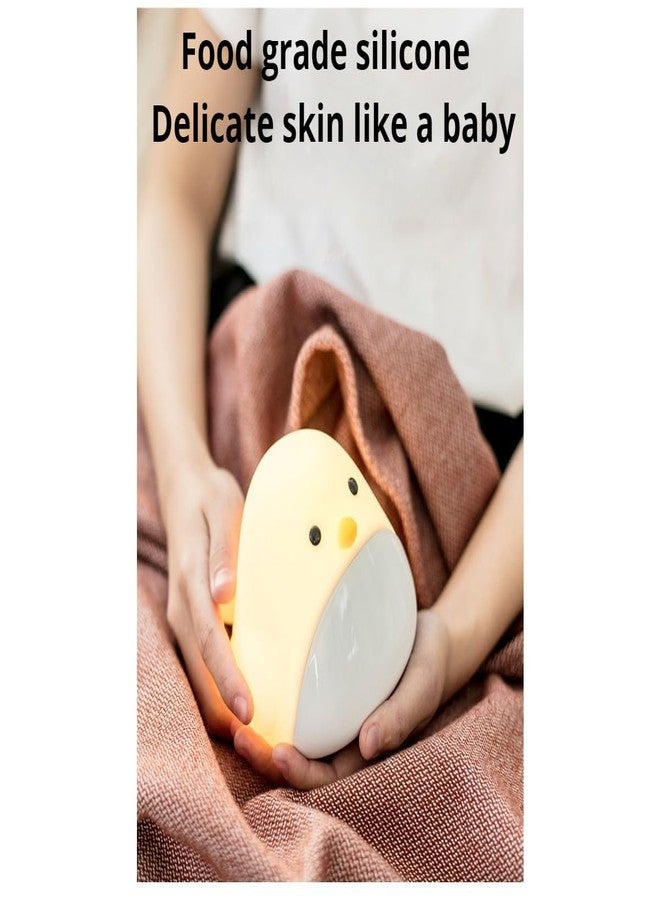 POMN Kids Alarm Clock Cute Chick Alarm Clock for Kids Bedroom, Bedside Clock LED Digital Display Wake Up for Boys Girls Birthday Gifts (White) - Image 4