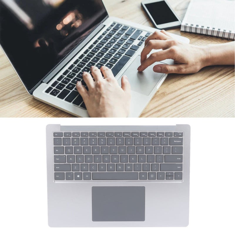 Laptop Palmrest Keyboard Full Size Laptop Palmrest Keyboard Touchpad Assembly for Laptop 3 4 5 1951 13.5 Inch Silver - Image 3