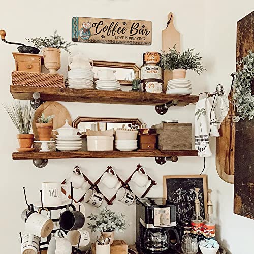 WANGIRO Wood Hanging Coffee Signs - Stylish Coffee Bar Wall Decor and Station Sign - Perfect for Home or Office - Image 2