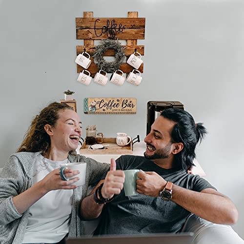 WANGIRO Wood Hanging Coffee Signs - Stylish Coffee Bar Wall Decor and Station Sign - Perfect for Home or Office - Image 4